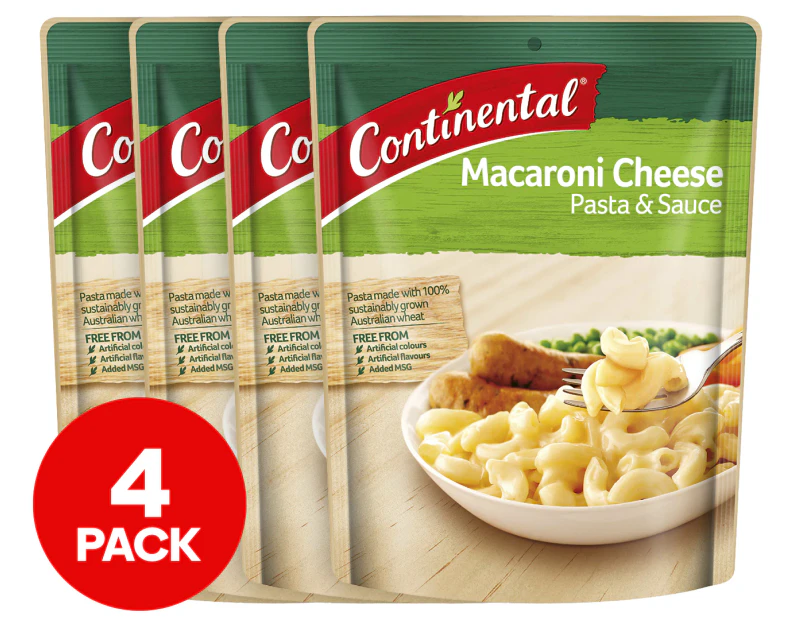 4 x Continental Pasta & Sauce Macaroni Cheese 105g