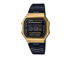 Casio A168Wegb-1B Unisex Collection Black Steel Bracelet Watch
