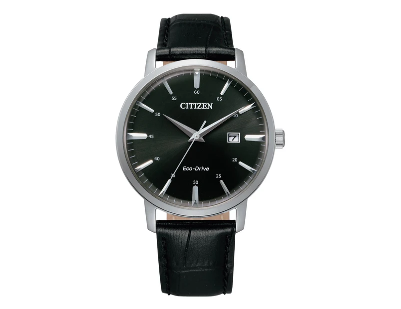 Citizen Dress Eco-Drive Black Leather Watch BM7460-11E