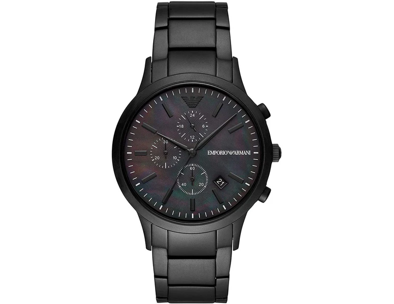 Emporio Armani Chronograph Black Stainless Steel Watch AR11275