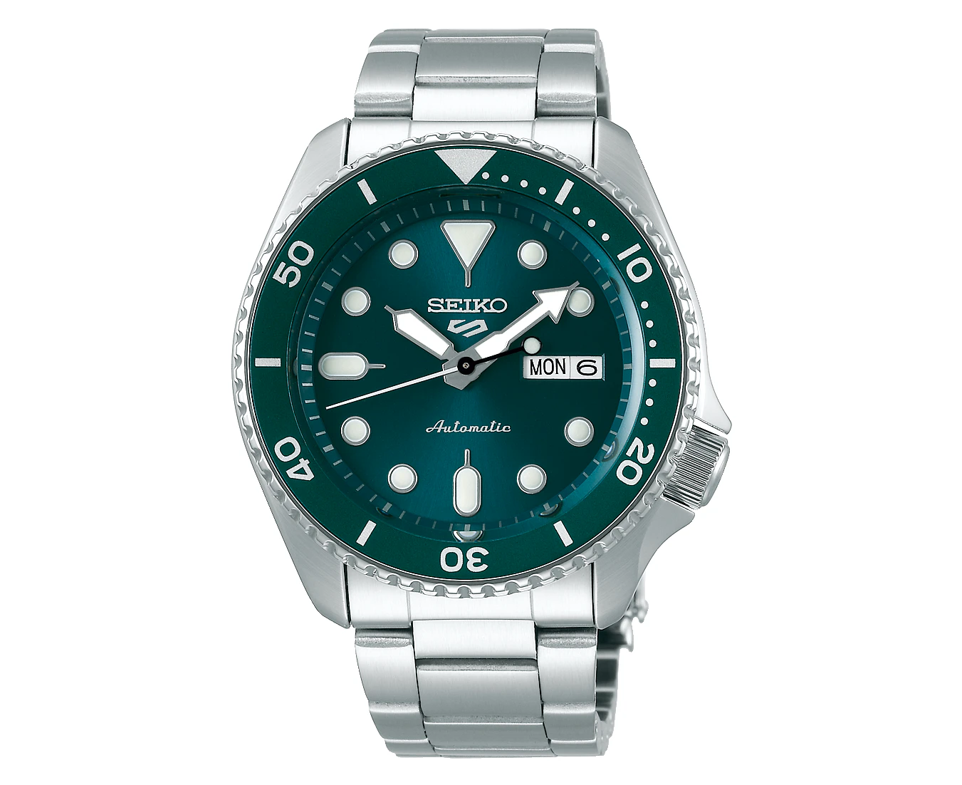 Seiko Automatic Green & Silver Watch SRPD61