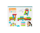 Woodnetics Wooden Magnetic Blocks - 30 Pieces - Blue
