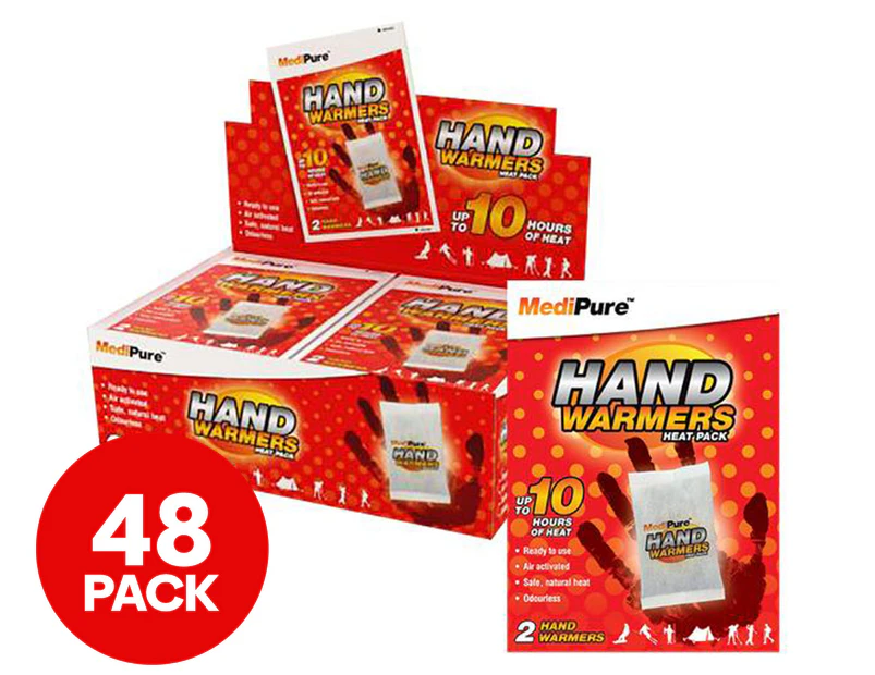 24 x 2pk MediPure Hand Warmers Heat Pack