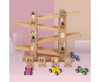 Wooden Children Race Track Toy Vehicle Playsets