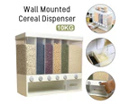 Wall Mounted Cereal Dispenser Dry Food Storage Container Dispenser Rice Bucket