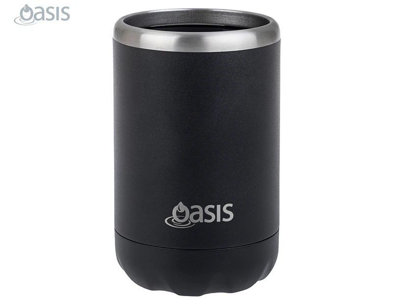 Oasis 375mL Double Wall Insulated Can & Bottle Cooler - Black