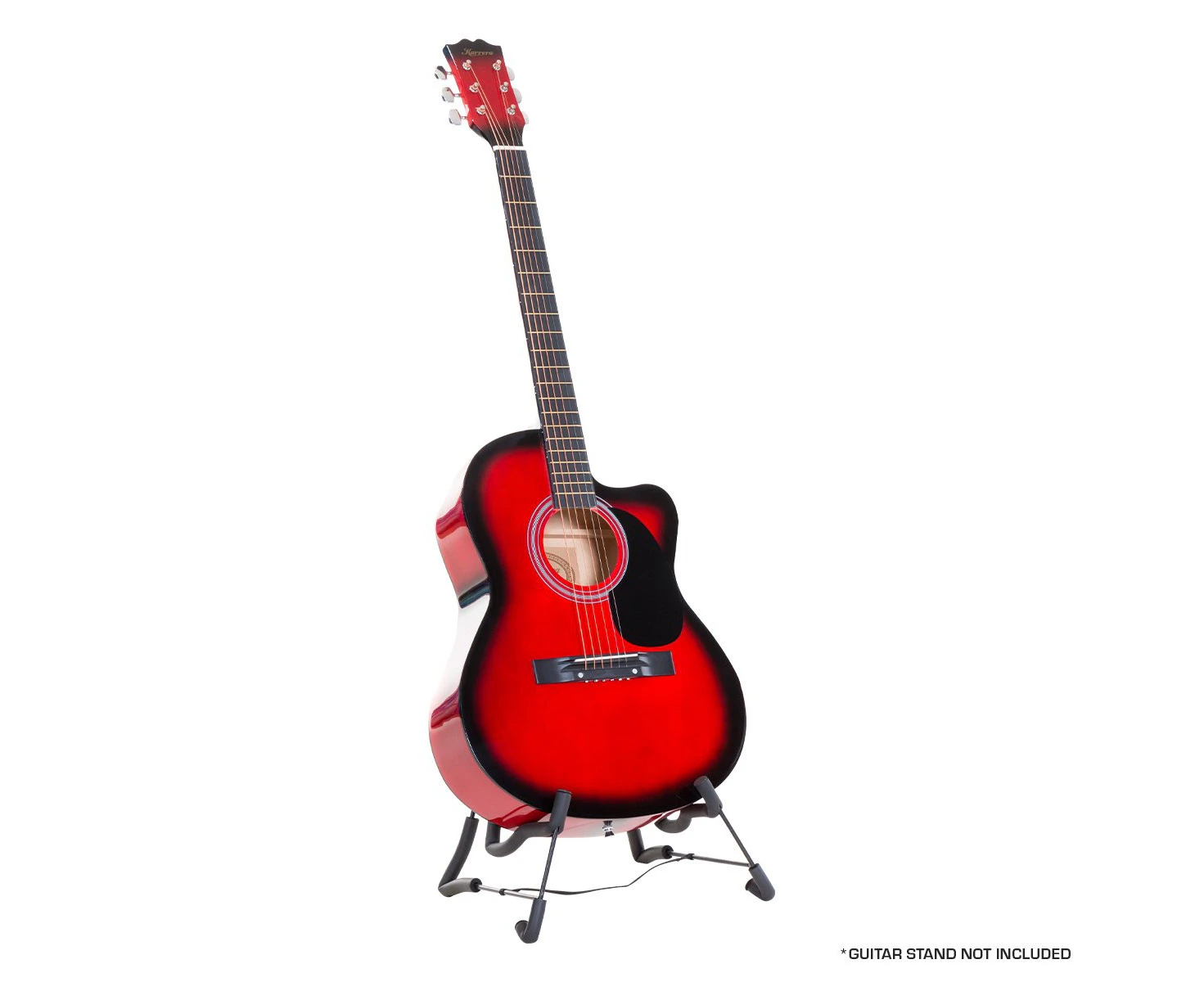 Karrera Acoustic Cutaway 40in Guitar - Red