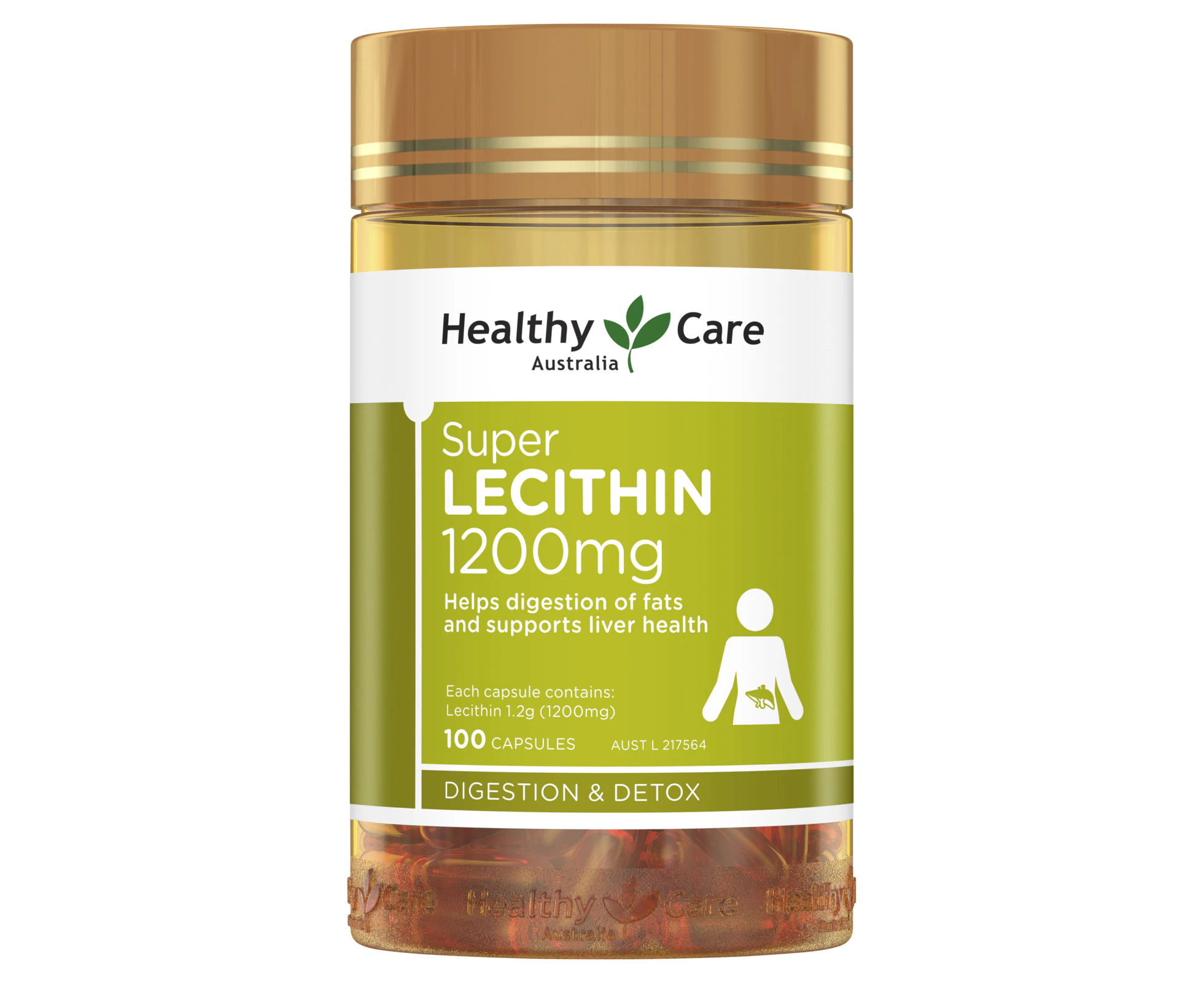 Healthy Care Lecithin 1200mg 100 Capsules