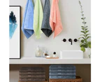 JustLINEN 4 Pieces 550GSM Bathroom Cotton Bath Towel Set -Charcoal