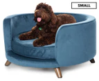Enchanted Home Small Rosie Pet Sofa Bed - Peacock Blue