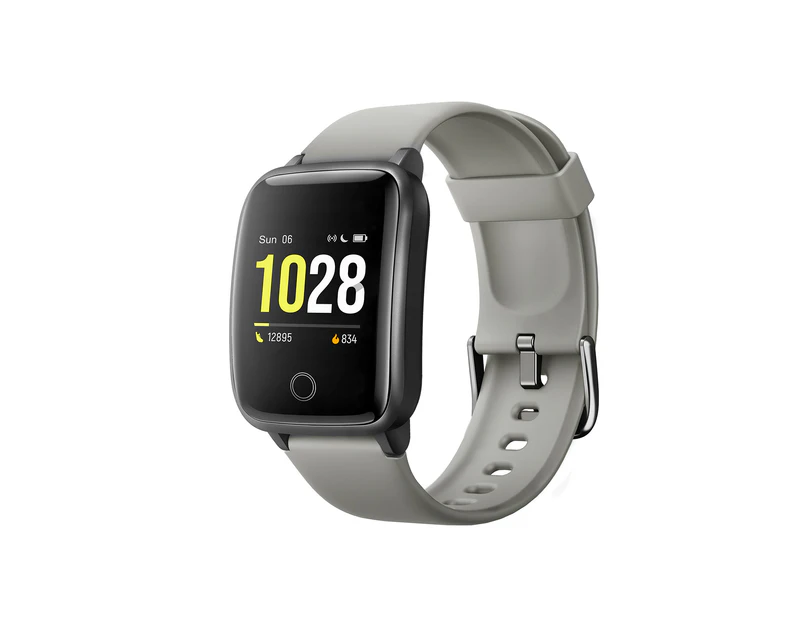 FitSmart Smart Watch Bluetooth Heart Rate Monitor Waterproof LCD Touch Screen - Silver Grey  Silver Grey