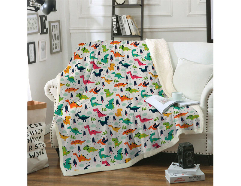 Dinosaur Soft fleece blanket throw bedspread,plush,baby,cot