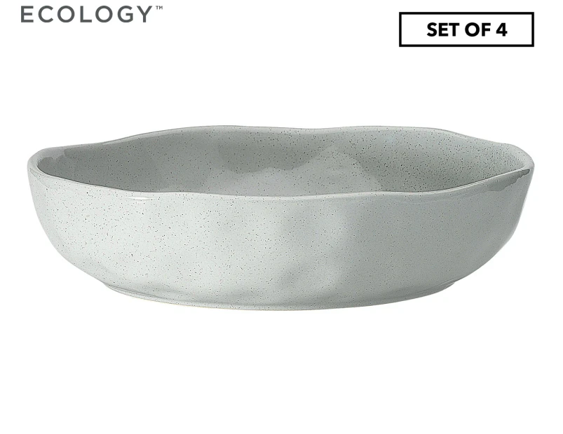 4 x Ecology 22cm Speckle Dinner Bowls - Duck Egg