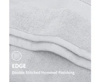 JustLINEN 650GSM 2Pcs Cotton Bath Towel 68x 137cm Soft Set-Silver