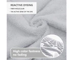 JustLINEN 500GSM 10Pieces Face Washers Towels 30x30cm Set-Silver