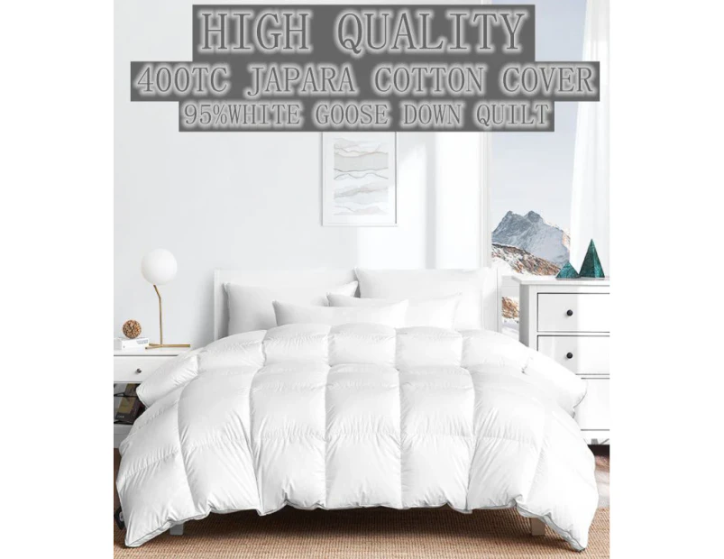 95% White Goose Down & Feather Double Warm Winter Quilt Heavy Weight Queen Size