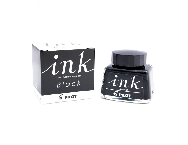 Pilot non-carbon ink 30ml,  bulle and black colour great for pens no clog - Ink Colour:Black Blue