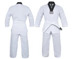 Yamasaki V2 Ribbed Taekwondo Uniform - Black V Neck 8Oz [1]