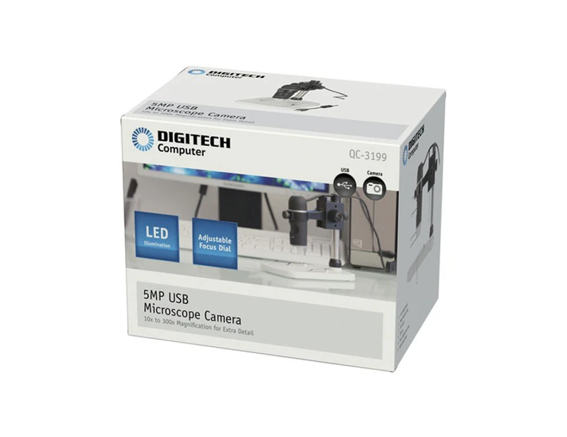 Digitech 5MP USB 2.0 Digital Microscope with Professional Stand 360 Degree Range