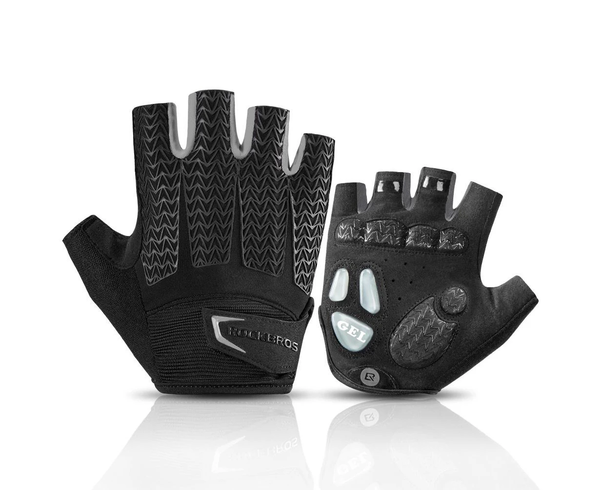 Rockbros-half finger gloves with Gel Liquid Silicone&SBR palm pad