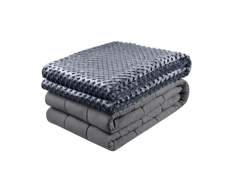 198x122cm 9KG Heavy Weighted Adult Blanket and Minky Cover Gravity Blanket for Anxiety Stress Insomnia