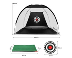 Golf Practice Net and Hitting Mat Target Set Training Aids Home Golf Swing Driving Indoor Outdoor