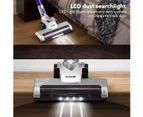 2-In-1 Cordless Vacuum Cleaner Stick Handheld Vac Rechargeable Led Lights 2 Speed-Purple
