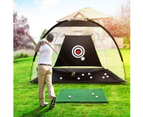 Golf Practice Net and Hitting Mat Target Set Training Aids Home Golf Swing Driving Indoor Outdoor