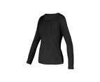 SNOWGUM Merino Maracha L/S Scoop Crew Womens Long Sleeve T-Shirt Breathable Lightweight Breathable - Black