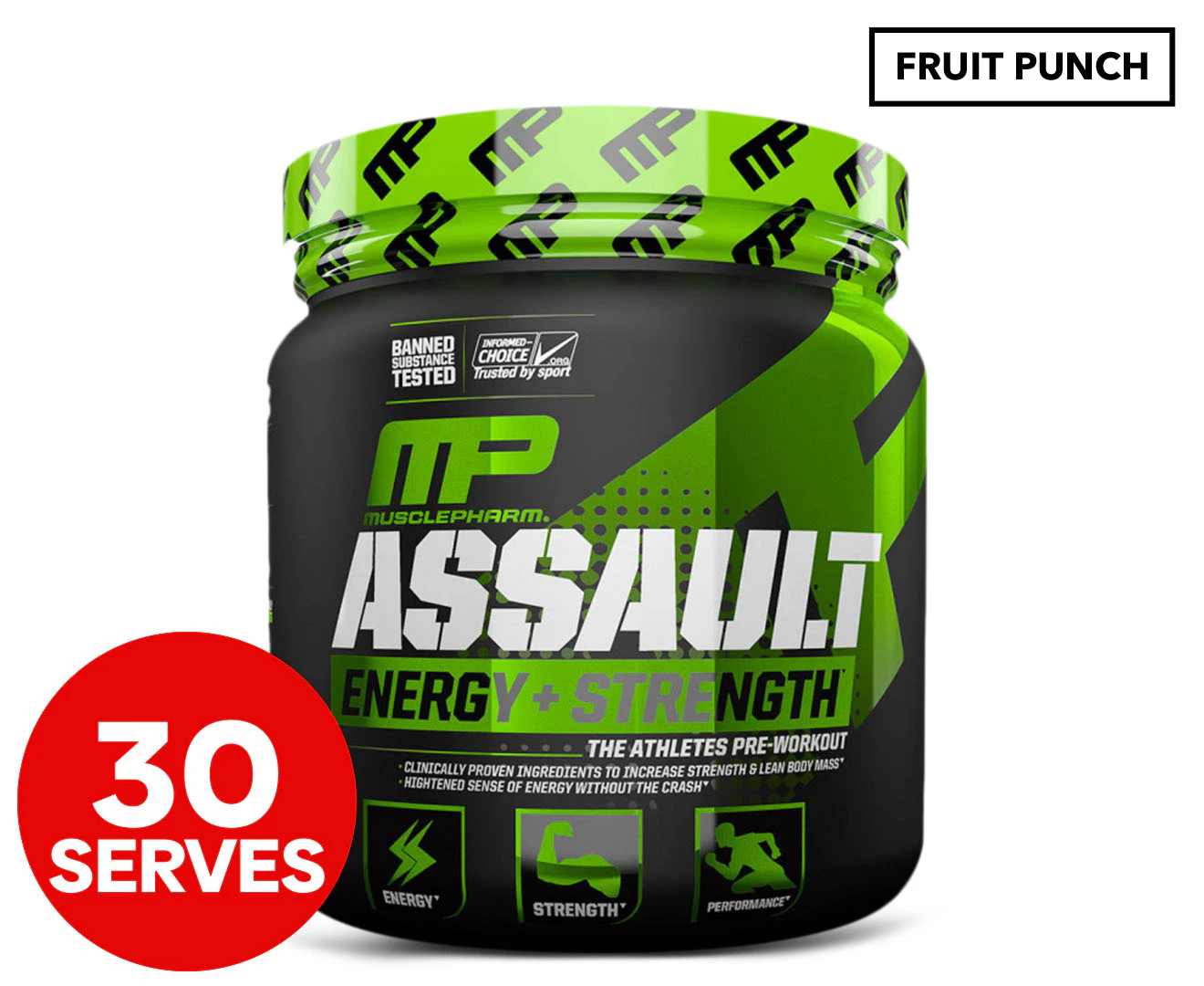 MusclePharm Assault Sport Pre-Workout Fruit Punch 30 Serves