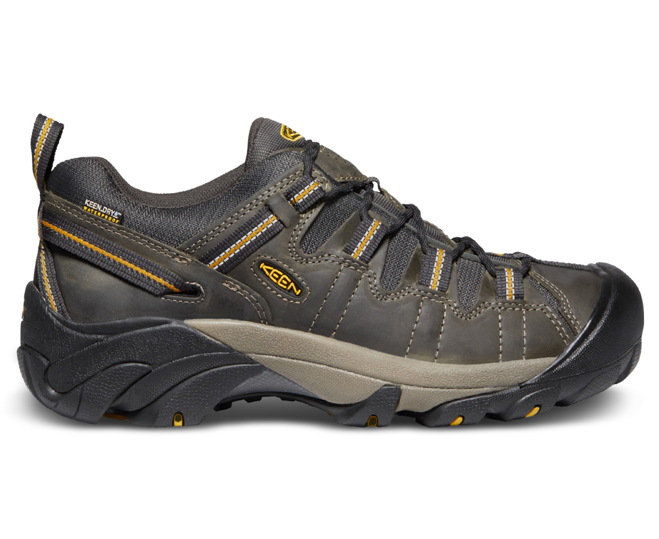 KEEN Men's Targhee II Low Waterproof Hiking Boots - Raven/Tawny Olive ...