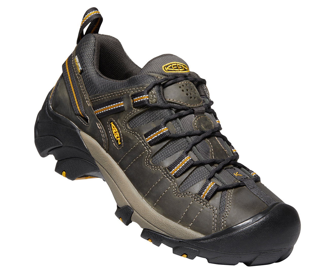 KEEN Men's Targhee II Low Waterproof Hiking Boots - Raven/Tawny Olive ...