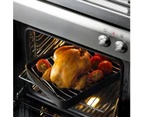 Scanpan Classic Large 44cm/7.75L Aluminium Roaster Baking Tray w/ Rack Black