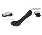 SOXONN Women's Invisible Shoe Liner Socks - Black Fits 2-8 Medium-Large (6 pack)