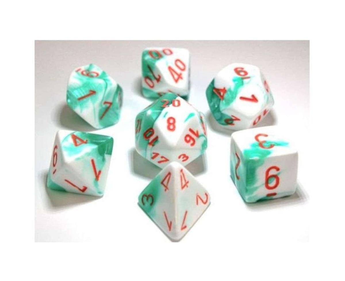 Torched Rainbow 16mm Polyhedral Dice Set Full Set 