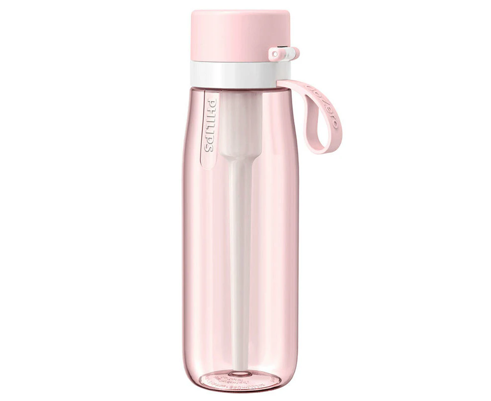 Philips Go Zero 680ml Daily Straw Filtration Water/Drinking/Hydrate Bottle Pink