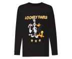 Looney Tunes Girls Group Stars Crop Sweatshirt (Black) - PG697