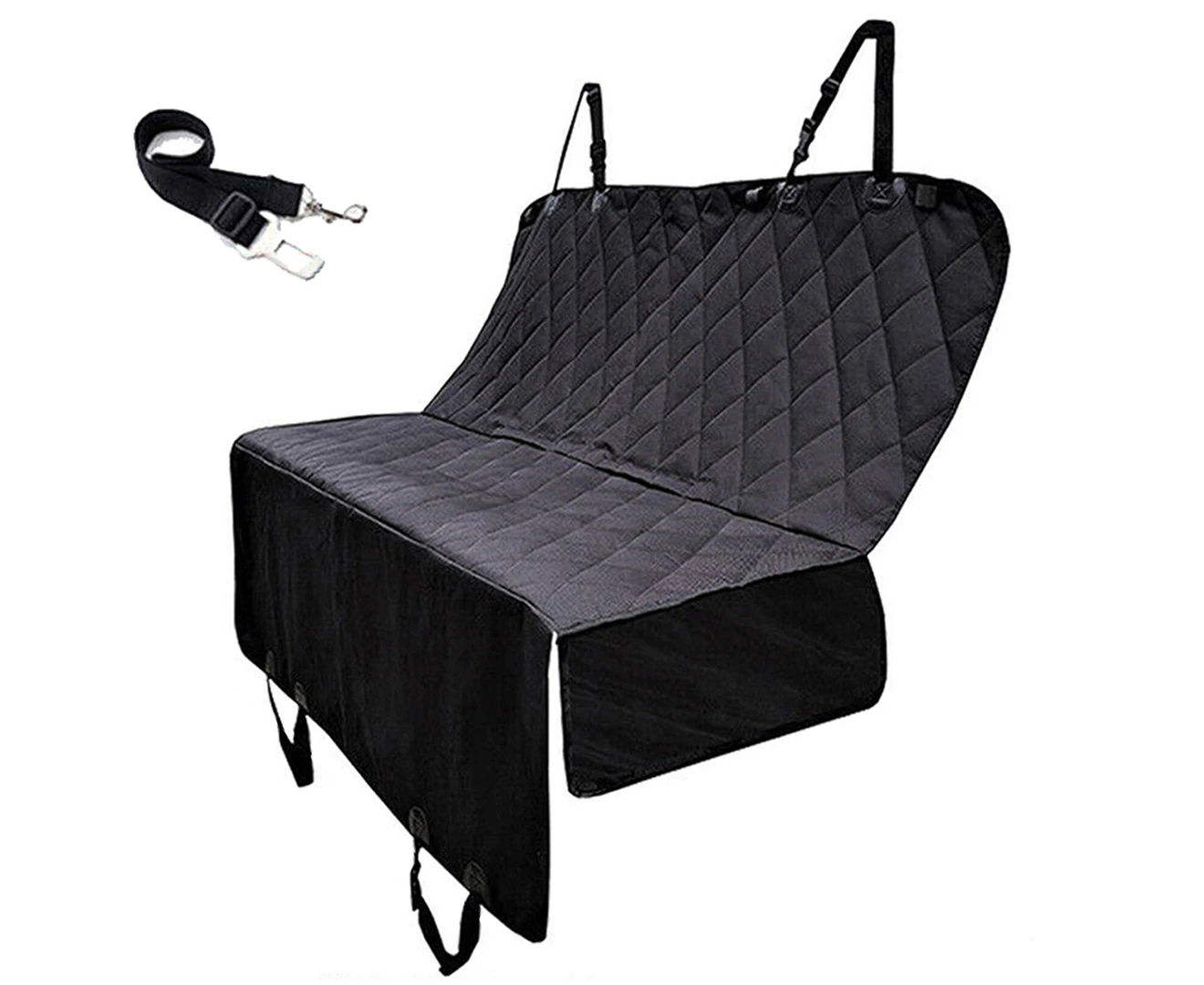 Nonslip Pet Car Back Seat Cover Cat Dog Waterproof Protector Hammock Mat Black