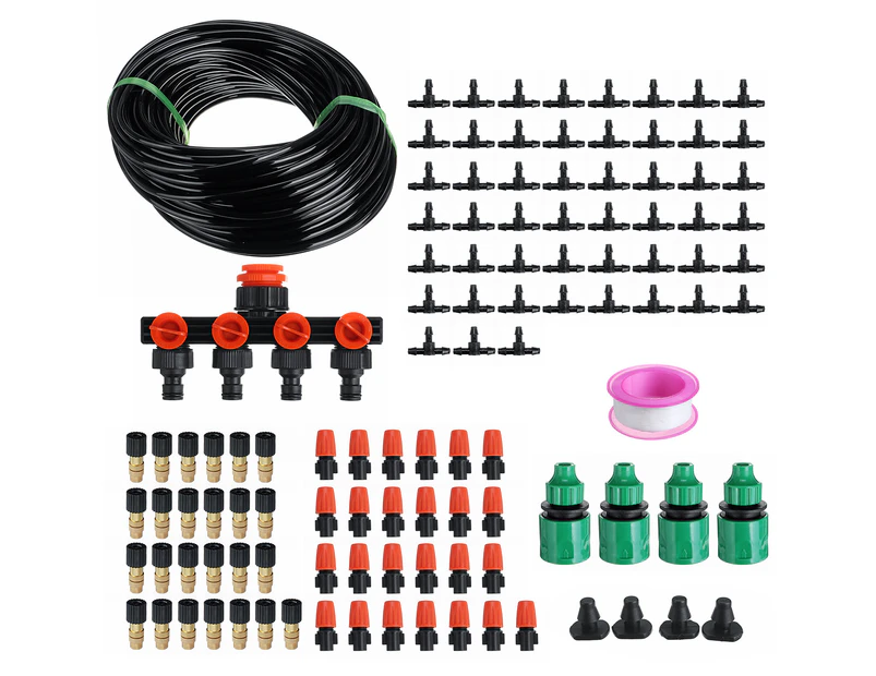Automatic Water Micro Drip Irrigation System Kit Watering Hose Plants Garden 50M