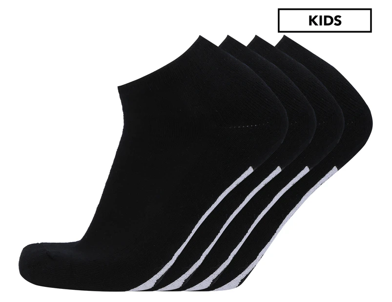 Bonds Kids' Cushioned Low Cut Socks 4-Pack - Black