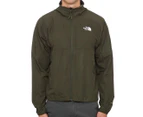 The North Face Men’s Flyweight Windwall Zip-Up Hooded Windbreaker - New Taupe Green