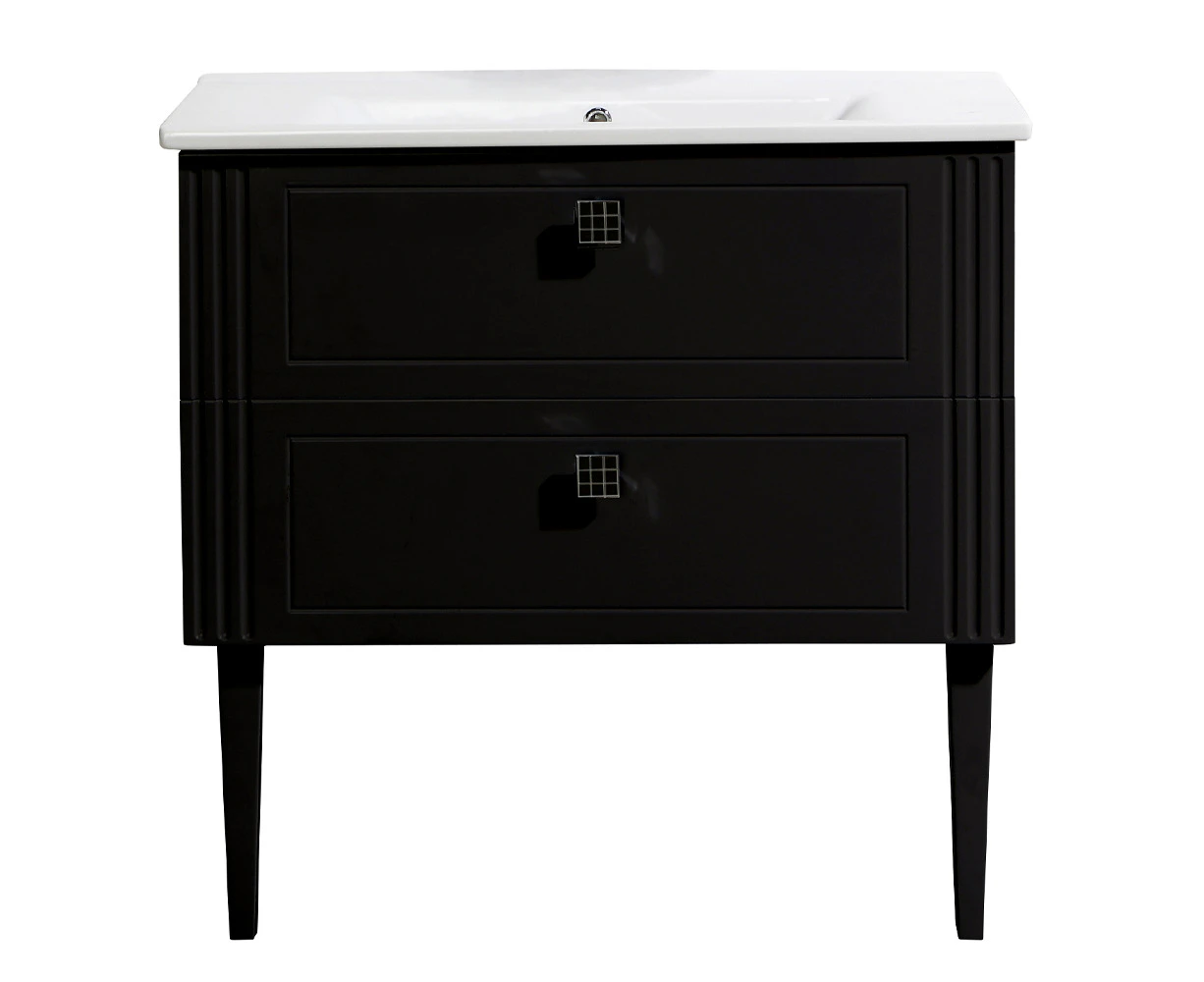 BelBagno Atria De Luxe Gloss Black Vanity