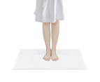 JustLINEN 7 Pieces Cotton 550GSM Bath Towel with Chenille Mat Set-Pack-White