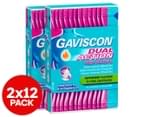 2 x 12pk Gaviscon Dual Action Liquid Sachets Peppermint 10mL 1