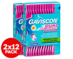 2 x 12pk Gaviscon Dual Action Liquid Sachets Peppermint 10mL