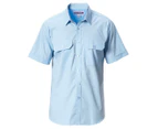 Hard Yakka Men's Short Sleeve Permanent Press Shirt - Blue Medit