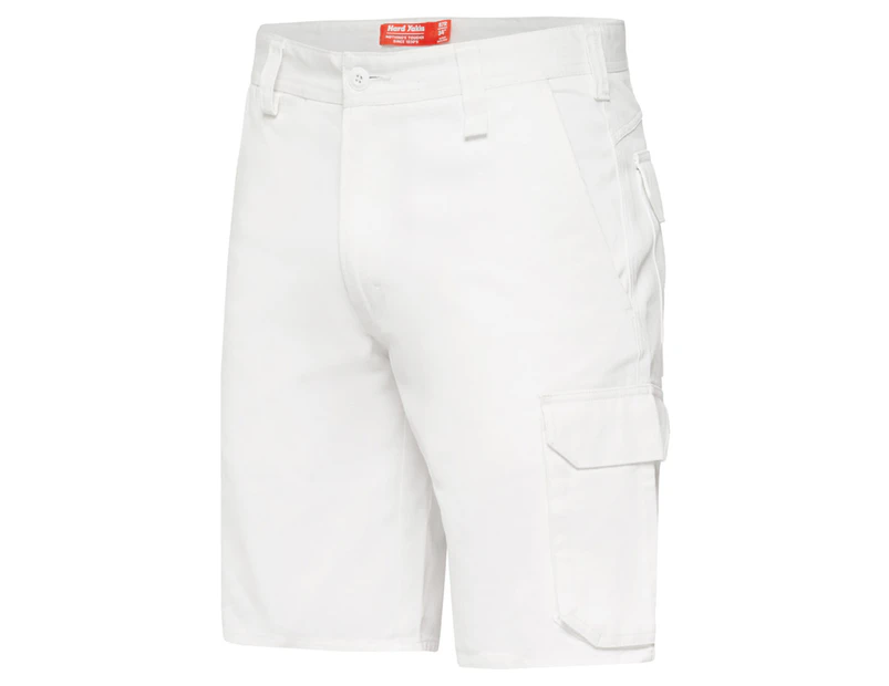 Hard Yakka Men's Drill Cargo Shorts - White