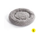 Pet Bed Dog Cat Nest Calming Donut Mat Soft Plush Kennel Cave Deep Sleeping L