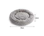 Pet Bed Dog Cat Nest Calming Donut Mat Soft Plush Kennel Cave Deep Sleeping L