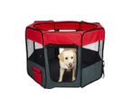 8 Panel Pet Playpen Dog Puppy Play Exercise Enclosure Fence Grey L